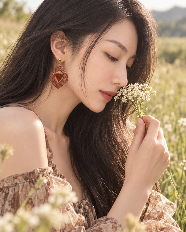 Tiger Eye Crystal 虎眼石菱形方圈系列 01