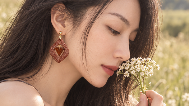 Tiger Eye Crystal 虎眼石菱形方圈系列 01