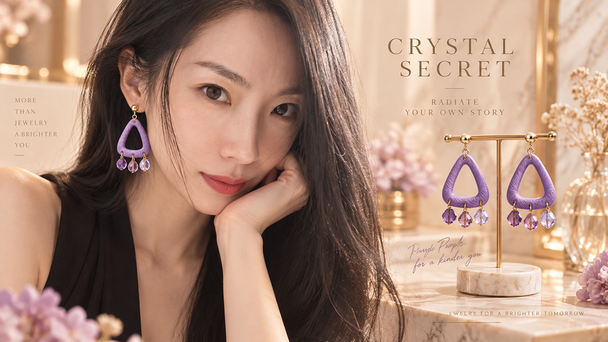 Purple crystal 紫水晶扇形花系列